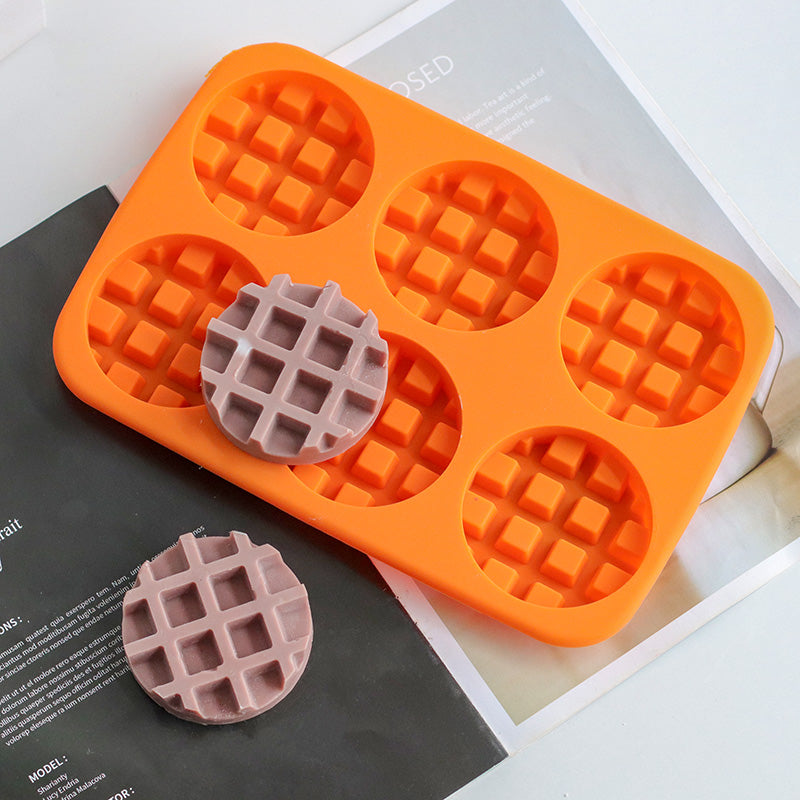 Simulation waffle chocolate candle silicone mold
